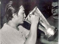 Drinking the winning cup after match